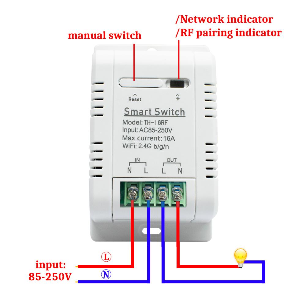 Scimagic WiFi Intelligent Monitoring Thermostat Temperature Switch TH16 RF433 Smart Switch Compatible with Alexa Google Home China Mainland