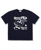 Wibelibellyu Happy Life Oversized Short Sleeve T-Shirt Navy