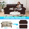 Jacquard Sofabezug Superweich Rutschfest Couch Überwürfe Spandex 1/2/3 Sitzer Schutzbezug für Wohnzimmer Hunde Katzen Haustiere Kind