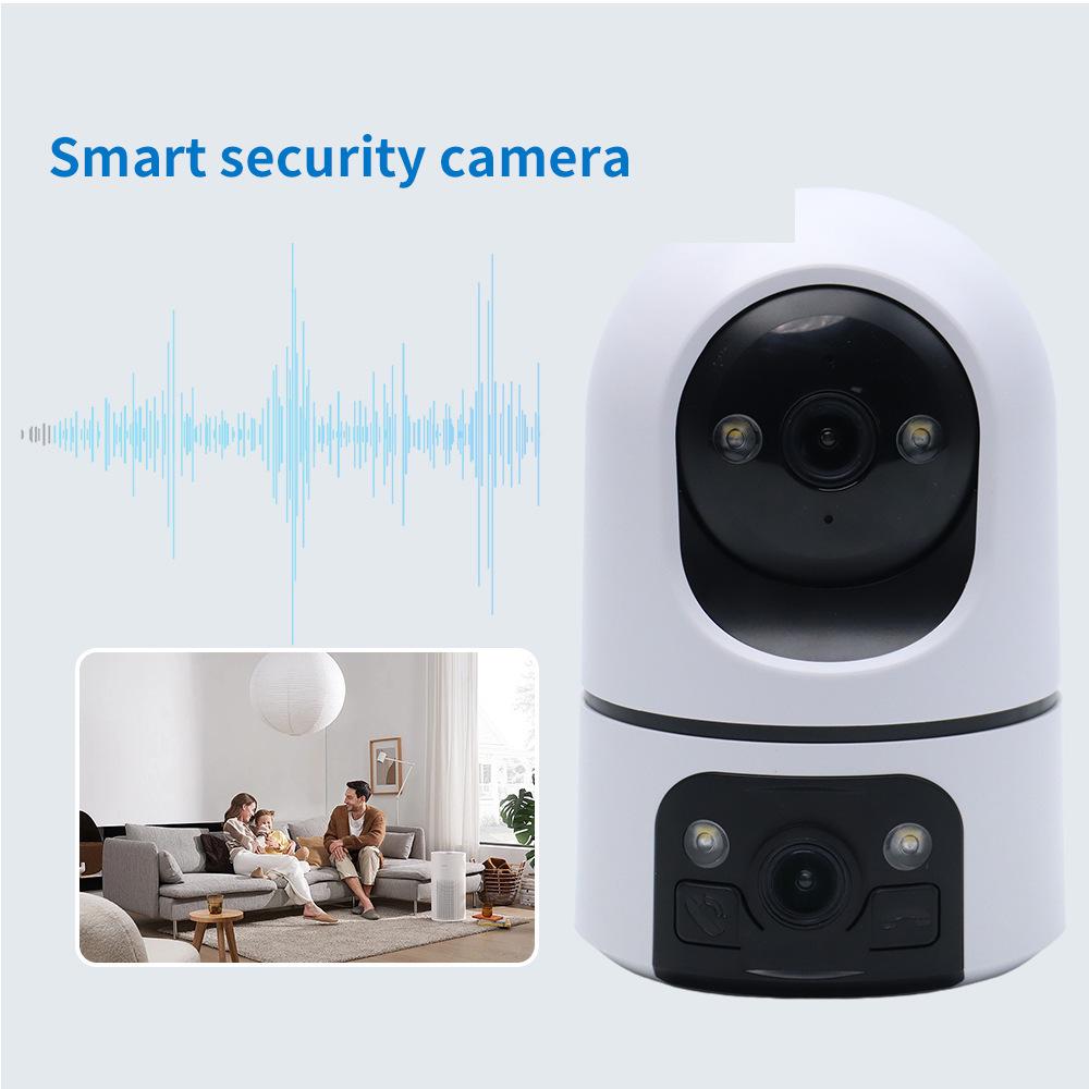 Hot-Selling 2K Dual-Screen Pan-Tilt Indoor Wireless Camera with One-Key Call & WiFi Monitoring