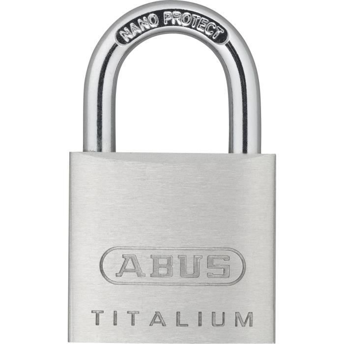 Cadenas - ABUS - 64TI/30 Titalium - Corps aluminium - Clé paracentrique - Risque de vol moyen