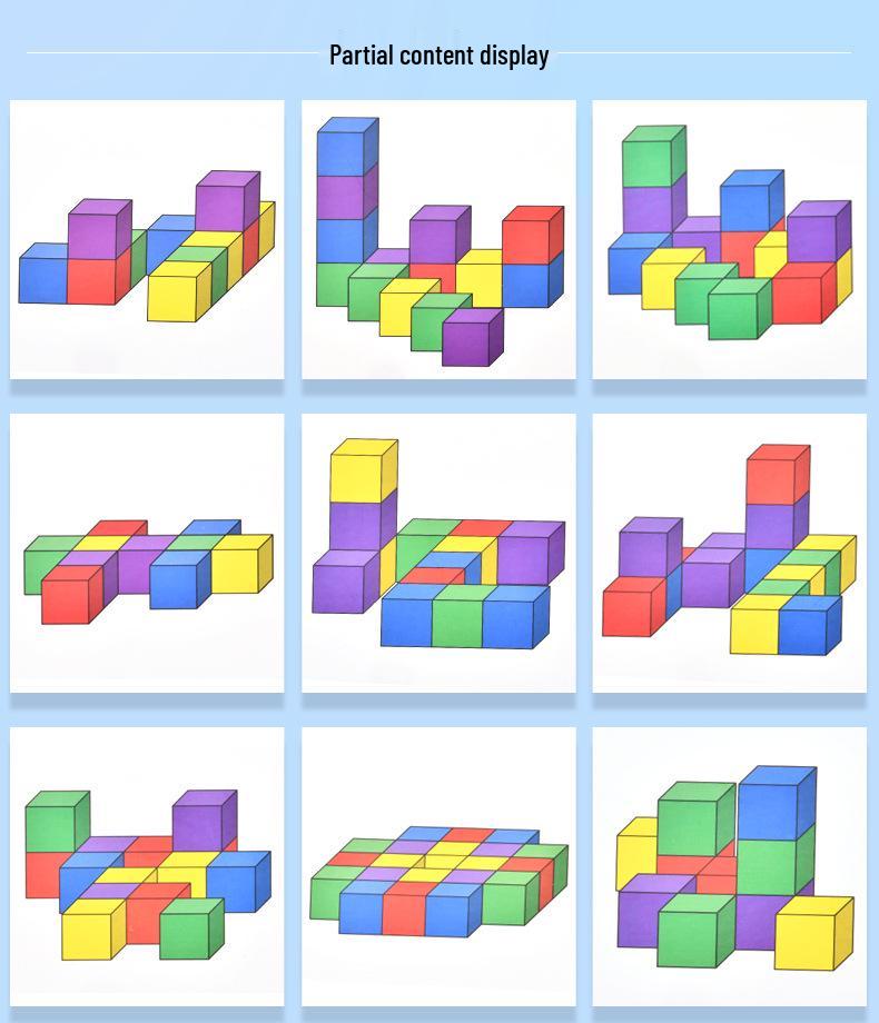 Toddler Educational Spatial Sense Rubik's Cube Battle Game - Two-Player Building Blocks for Parent-Child Interaction and Concentration Development.