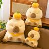 Scarf Pink Capybara Flower Design Cartoon Plush Toy Pillow For Kid Collector And