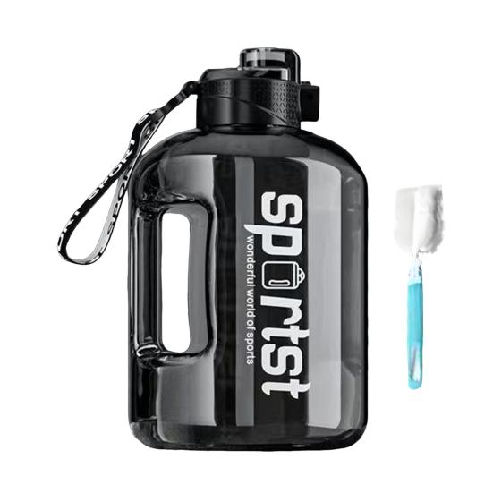 1.7/2.7L Sports Water Bottle with Straw Large Capacity Leakproof Portable Lightweight Outdoor Cycling Gym Fitness Travel Drinking Cup