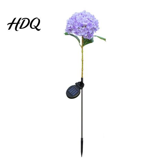 Solar Powered Patio Decor Fairy Hydrangea Lights Garden Stake Waterproof LED Flower Light Lights Colorful Outdoor Lamp for Lawn Pathway