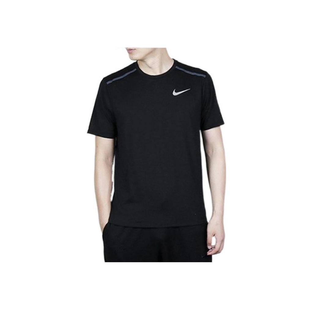 Nike Solid Color Logo Crew Neck Casual Short Sleeve T-Shirt Men Tops Black 892814-010