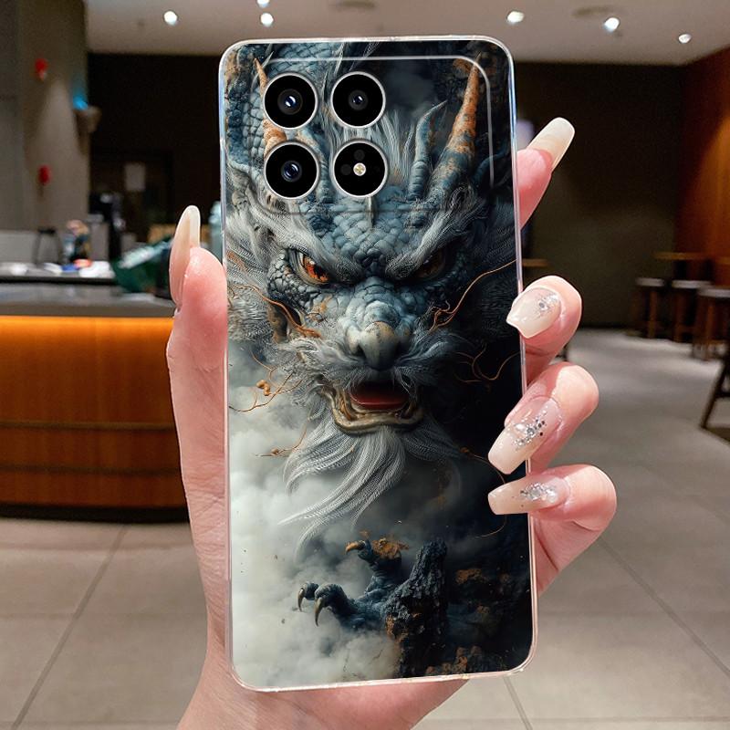 Casing For Xiaomi Poco F8 Pro Ultra F8Pro F8Ultra 5G Transparent Phone Case Luxury Dragon Cute Cool Boys Girls Soft Back Cover