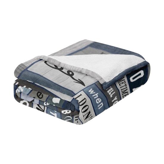 Husband Birthday Gift from Wife Romantic Father's Day Blanket for Him Soft