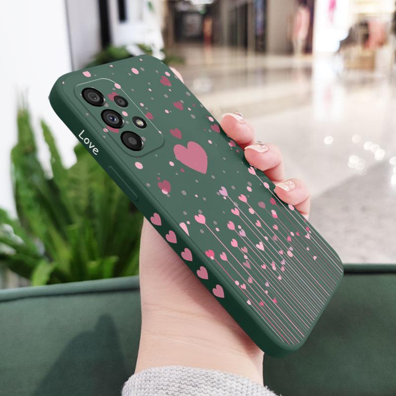 

Love Dandelion Phone Case For Samsung A73 A53 A33 A23 A13 A04 A04S A72 A52 A52S A32 A22 A15 A25 A35 A55 4G 5G Samsung A32 4G темно-зеленого