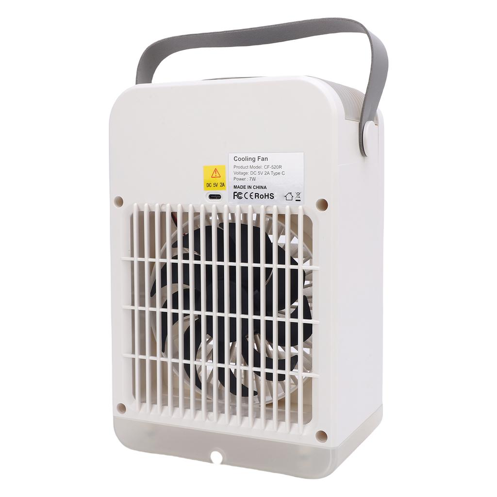 Evaporative Air Cooler 700ML Water Tank 7 Color Light USB Low Noise Portable Air Conditioner Fan