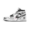 Air Jordan 1 Tinte High-Top Vintage Basketballschuhe Unisex Schwarz Weiß DQ8426-132(Team998-)