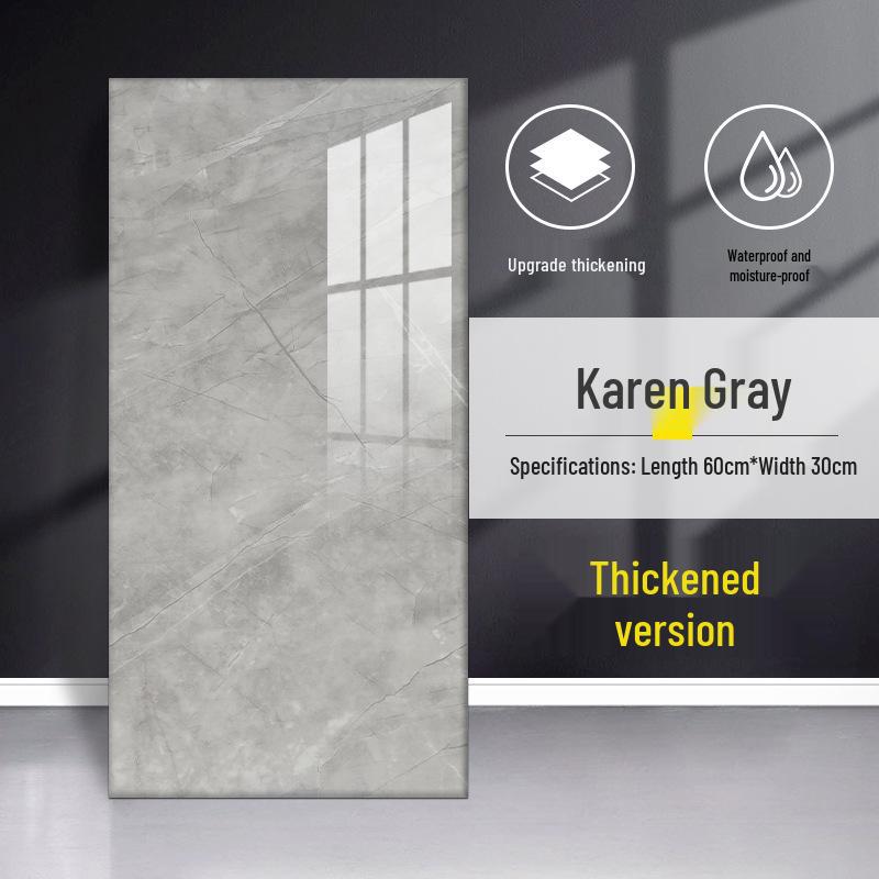 

Водонепроникна наклейка на стіну під мармурову плитку: Самоклеючі вологостійкі шпалери для ремонту ванної кімнати 30x60 cm