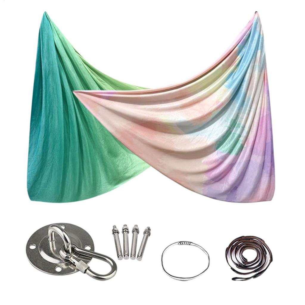 Elastische Sensorische Schaukel Hängematte Aerial Yoga Hängematte Verstellbare Aerial Yoga Hängematte für Erwachsene Heilende Hängematte Schaukelset Elastische Stoff Hängematte