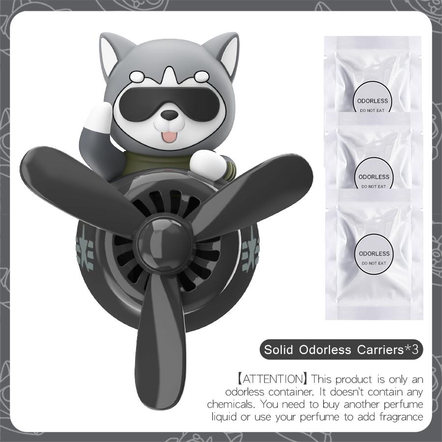 No Perfume DIY Fragrance Pilot Dog Car Air Freshener Rotating Plane Ornament Vent Aroma Diffuser Decoration Accessories Cool Fun