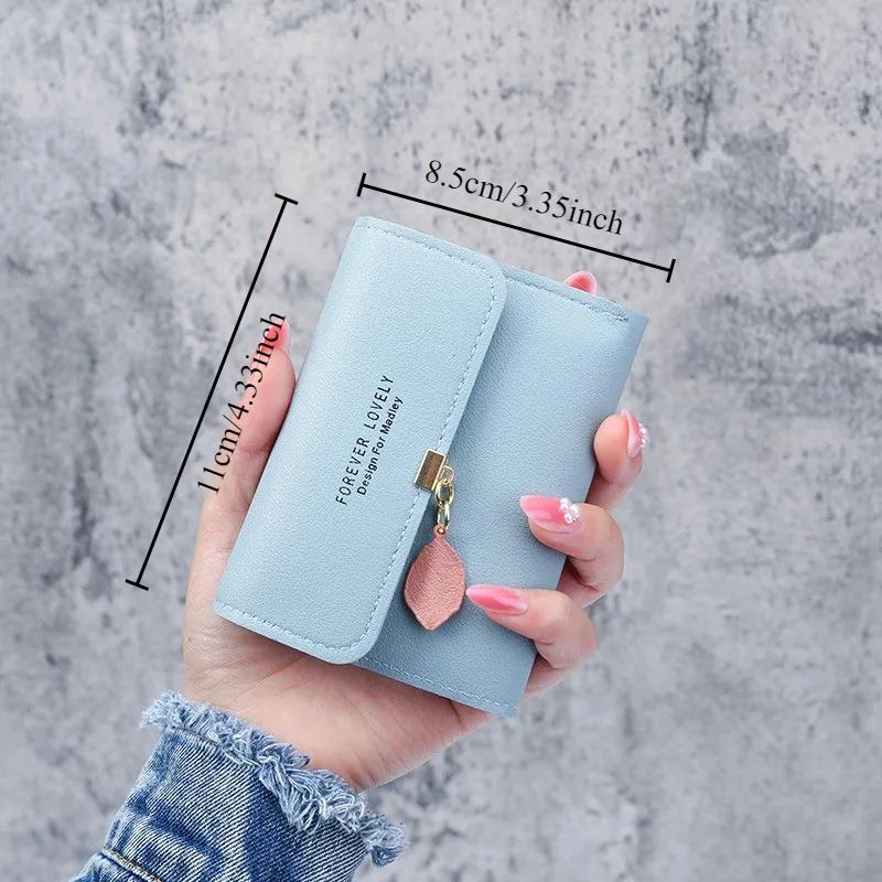 Korean Version of The Simple Small Wallet 30% Buckle Coin Purse Large-capacity Wallet Multifunctional Short Ladies Wallet.