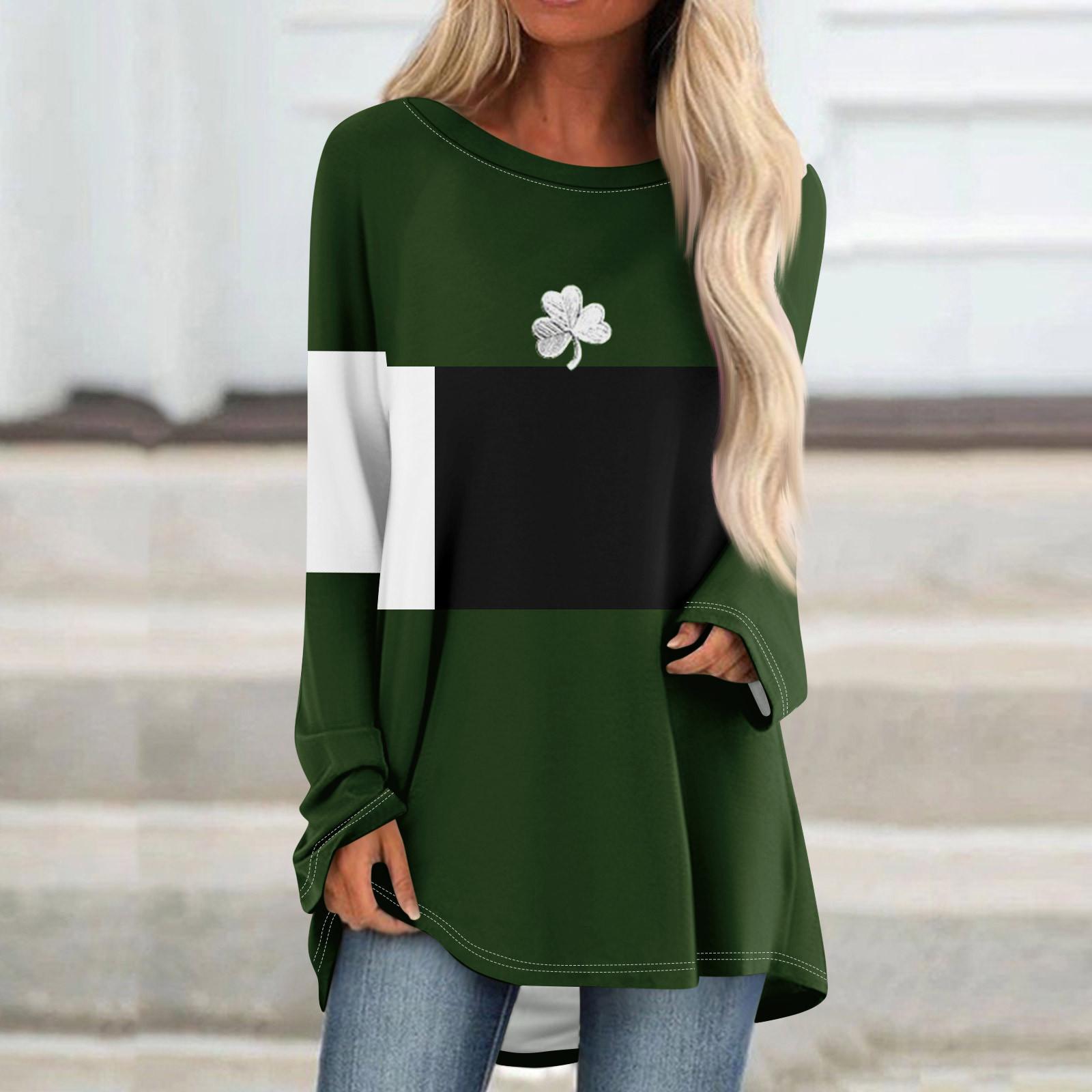 

Жіноча повсякденна модна блузка середньої довжини з довгим рукавом і кольоровим принтом S білий