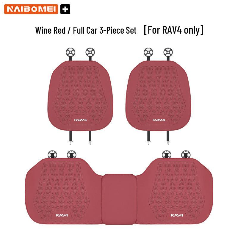 Perforated Leather Seat Cushion Set for Toyota RAV4 Front & Rear