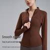 Women's Thick Fleece Yoga Jacket - Slimming Stand-Up Collar for Autumn & Winter Fitness
