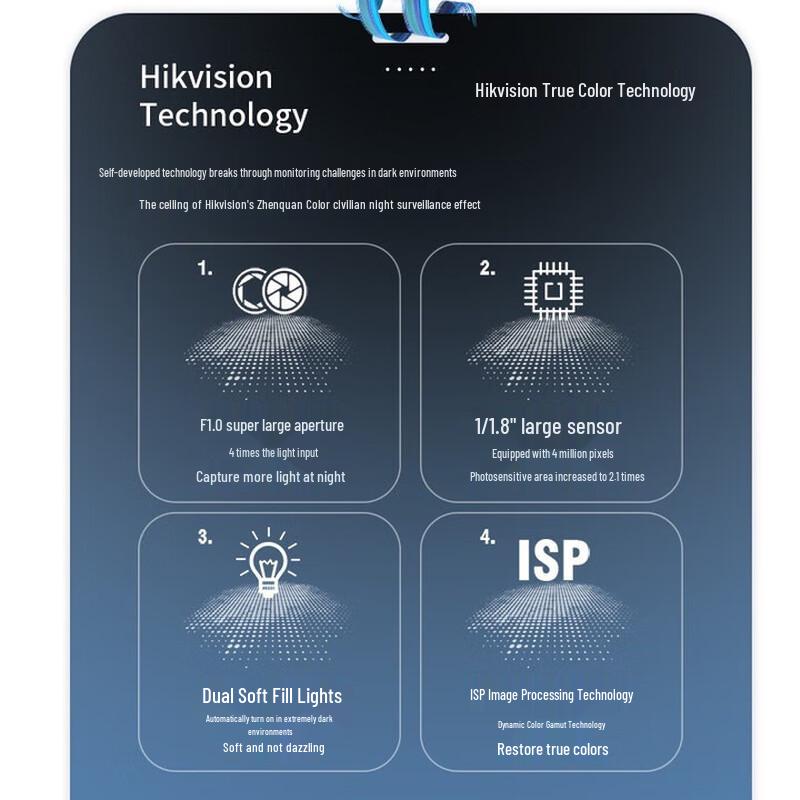 Hikvision 4MP Dual-Lens Full-Color Panoramic PTZ Outdoor Camera CN plug (adapter included)