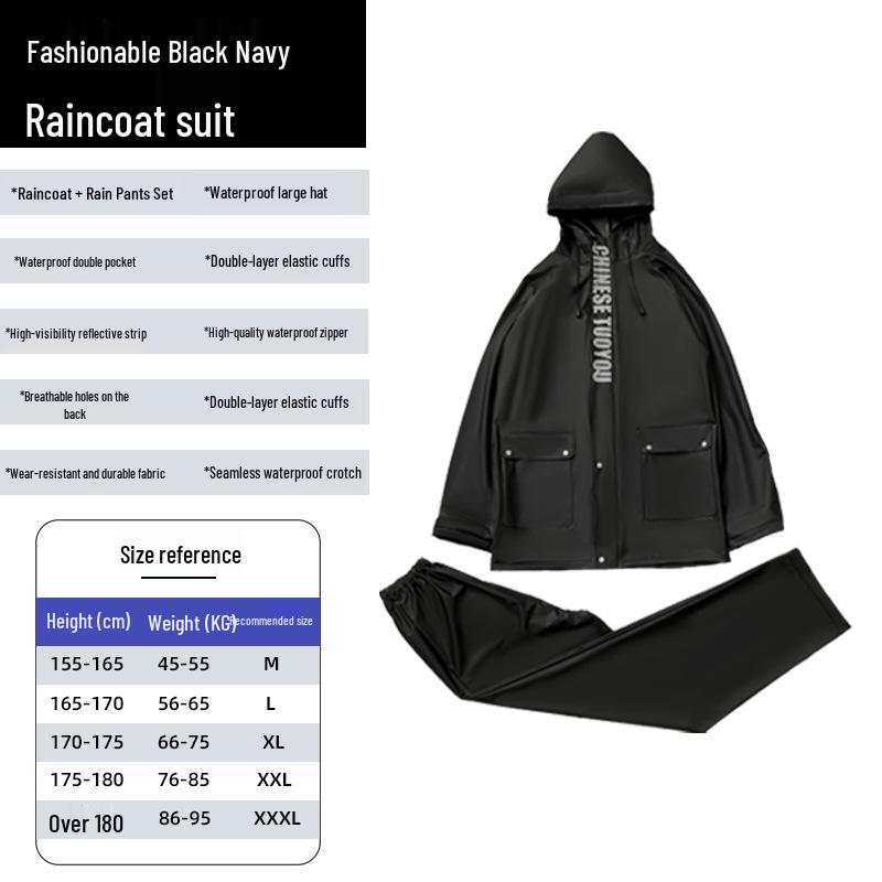 

Unisex Two-Piece Rainproof Motorcycle Riding Suit XXXL