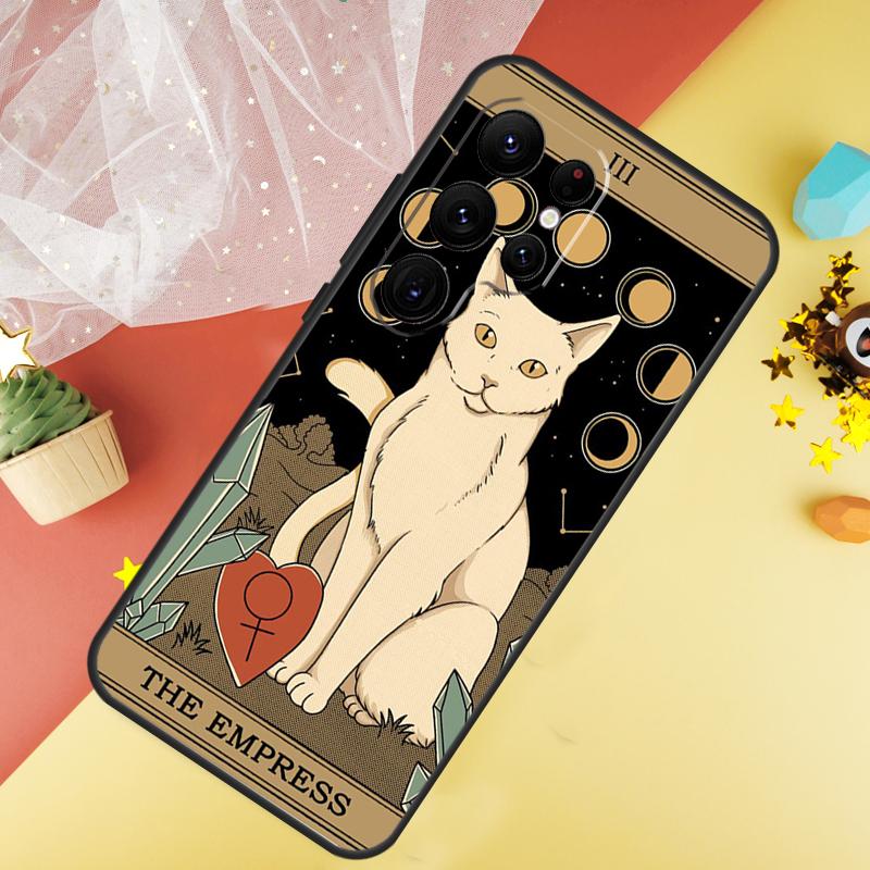 Cats Tarot Witchcraft Phone Case For Samsung Galaxy S25 S24 S21 S20 S22 S23 Ultra S9 S10 Plus S25 FE Cover Coque