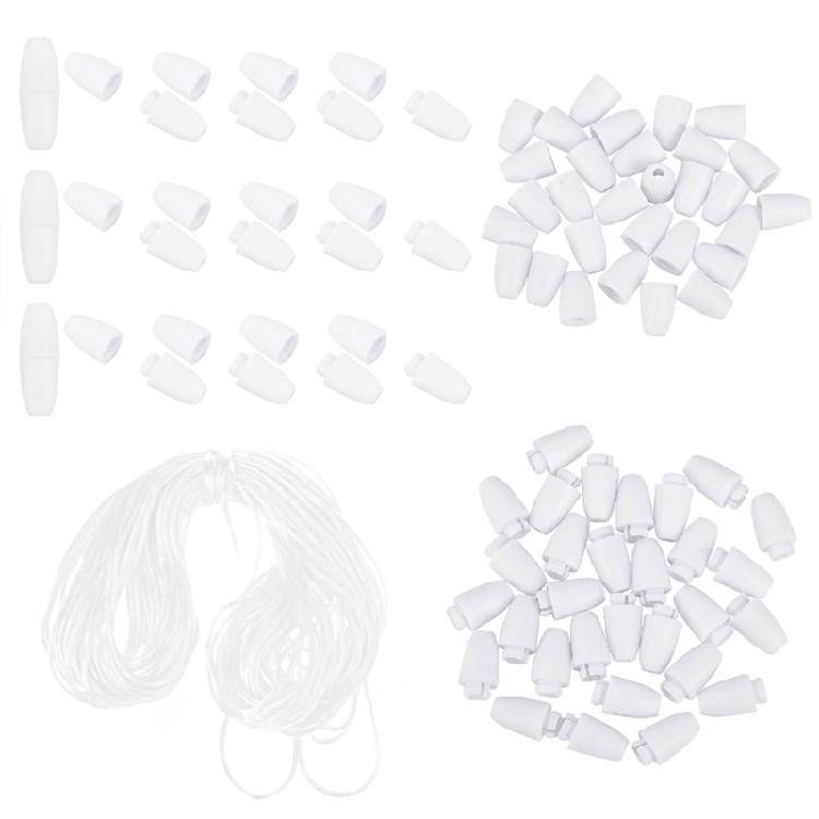 

Safety Breakaway Clasps Plastic Necklace Clasp with Nylon Lanyard Breakaway Clasp Bead Barrels Connectors Enduring белый