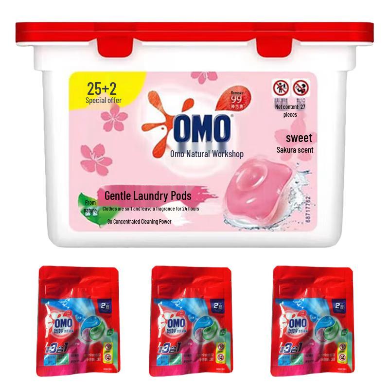 OMO Natural Workshop Sakura Gentle Care Laundry Pods