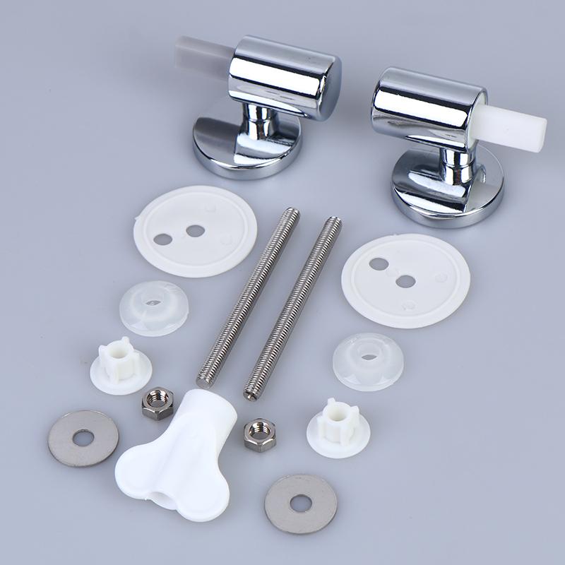 Toilet Soft Close Hinges 1 Set for Old Toilet Replacement Heavy Duty Stable Toilet Lid Fixing Parts for Bathroom Repair