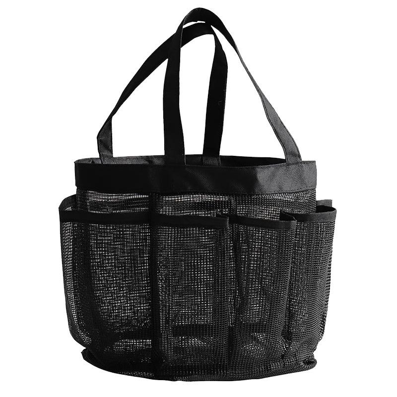 Foldable Mesh Hanging Shower Caddy - Travel Wash Bag & Storage Handbag