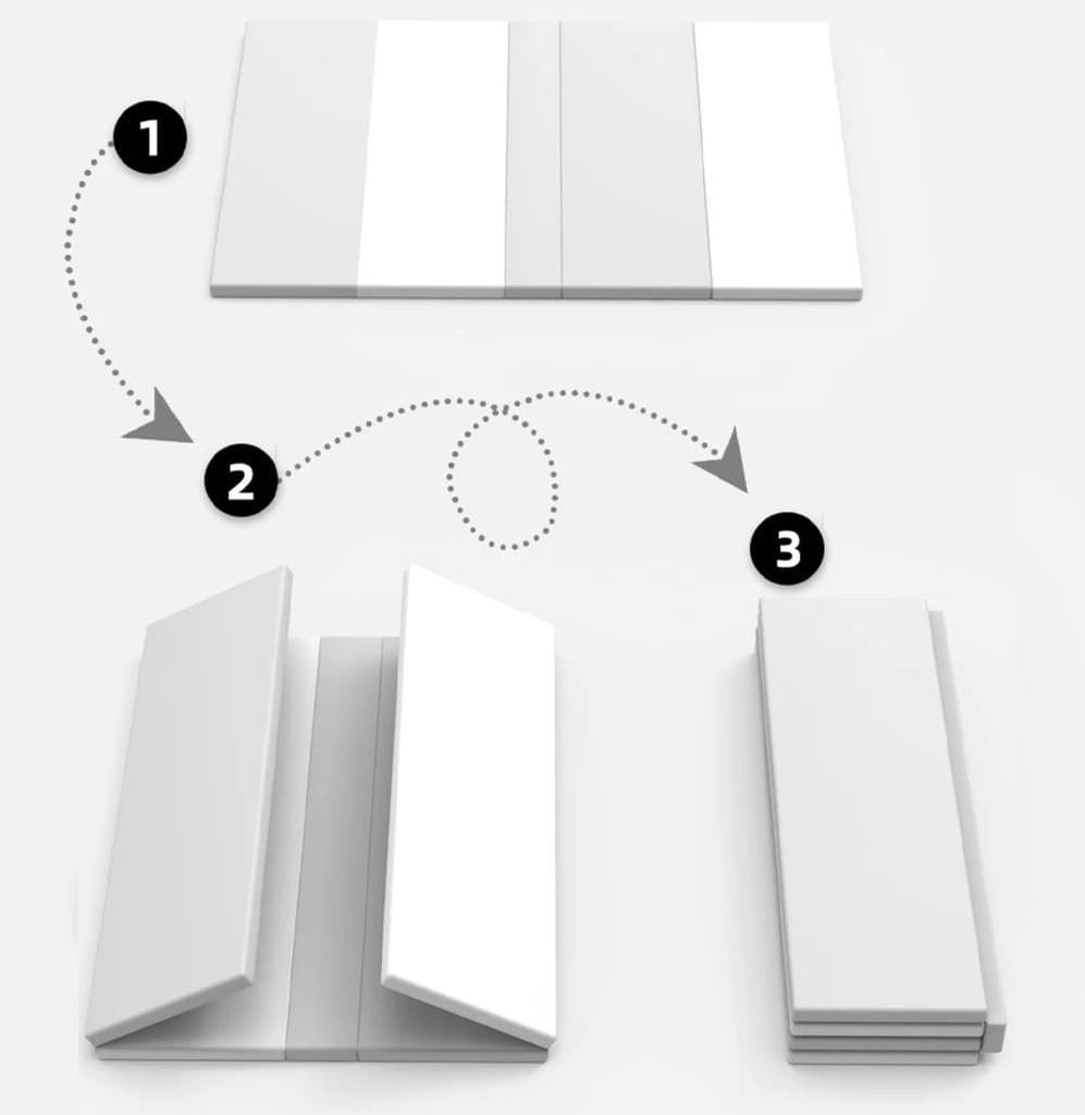 Satellite Four-Piece Gymnastics Mattress 200X100X4 Cm White And Beige
