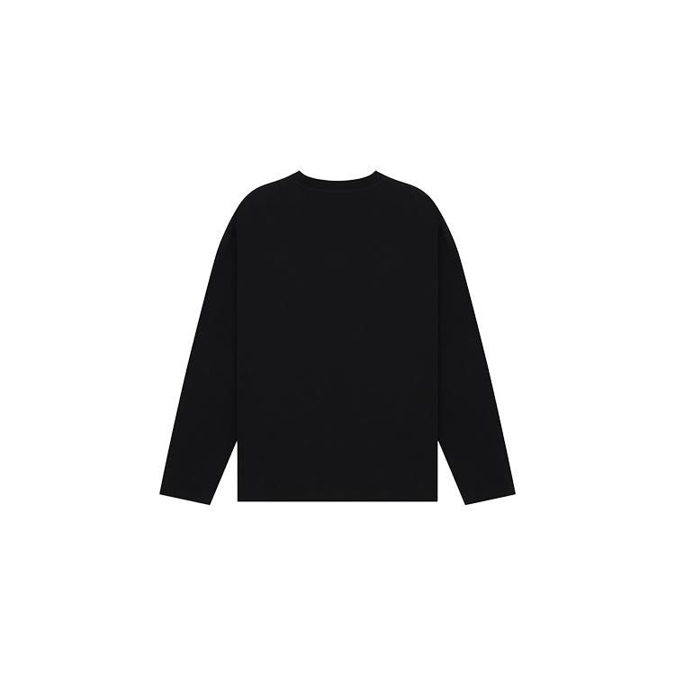 WE11DONE Logo print Long sleeve T shirt WD-TT2-25-744-U-BK