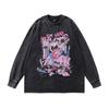 American Trendy Brand Punk Cartoon Print Spice Girl Long-Sleeved T-Shirt Men And Women Oversized High Street Tee