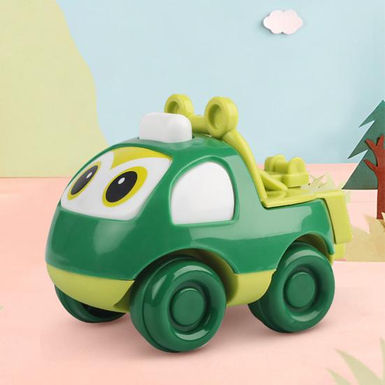 4Pcs/Set Toddlers Pull-Back Car Toys Baby Push And Go Toy Cars Friction Powered Mini Dump Truck Lift Truck Mixer Trailer Construction Vehicle Toys