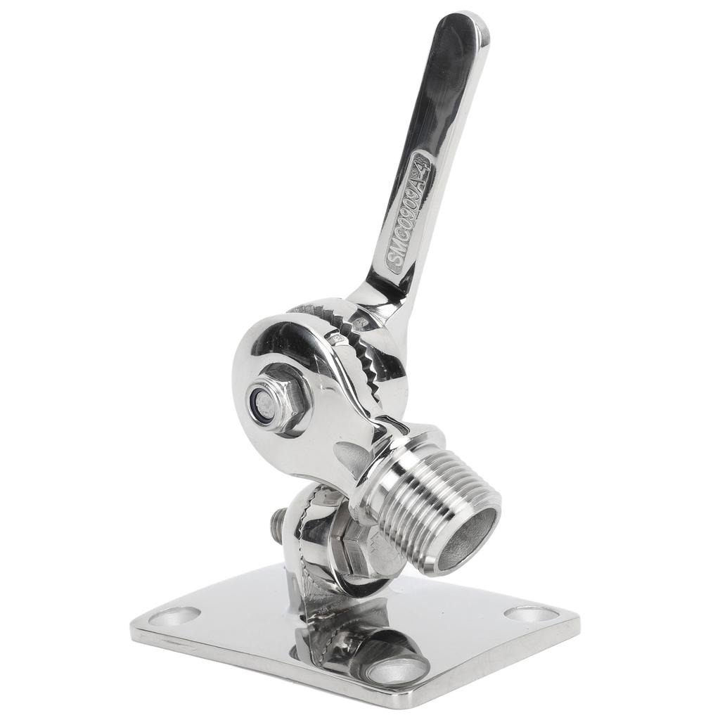 Marine Grade VHF Antenna Base Mount 93 X 64mm Stainless Steel Adjustable Mount Base Bracket For