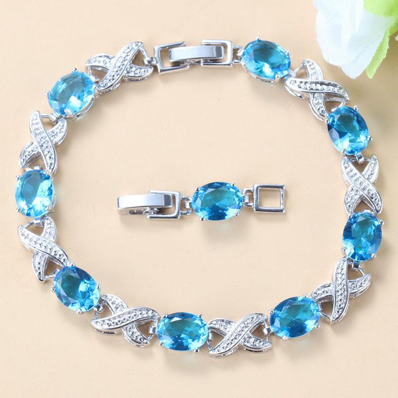Bridal Wedding Jewelry Natural Colorful Cubic Zirconia Adjustable Length Link Bracelet Bangle For Women Gift