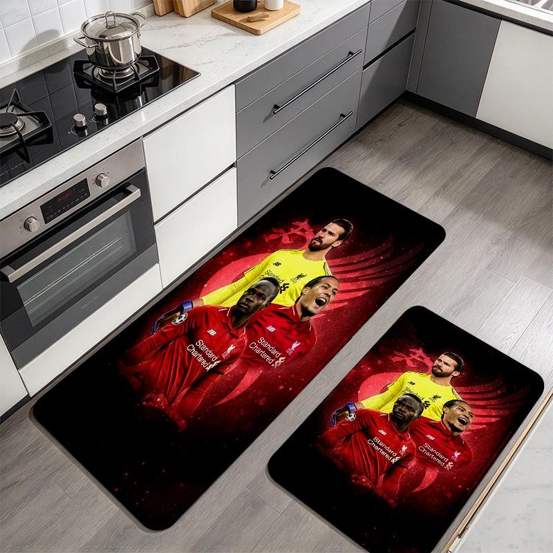 L.F.C. football team Flannel Kitchen Mat Christmas Soft Area Rug Non Slip Floor Carpet Home Decoration