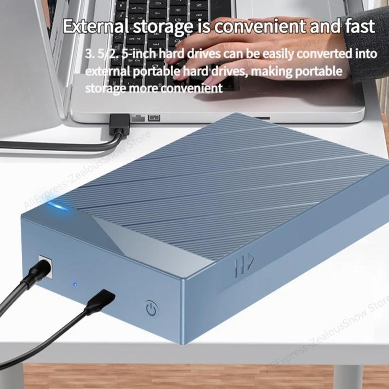 2.5/3.5 Inch HDD Case USB 3.0 To SATA External Hard Drive Support 12TB Hard Drive Enclosure 5Gbps High Speed Adapter for PC Lapop