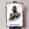 Deontay Wilder Boxer Metallposter Individuelle Vintage Metallschilder Wandkunst Blechschild für Man Cave Schlafzimmerdekorationen Heimdekoration
