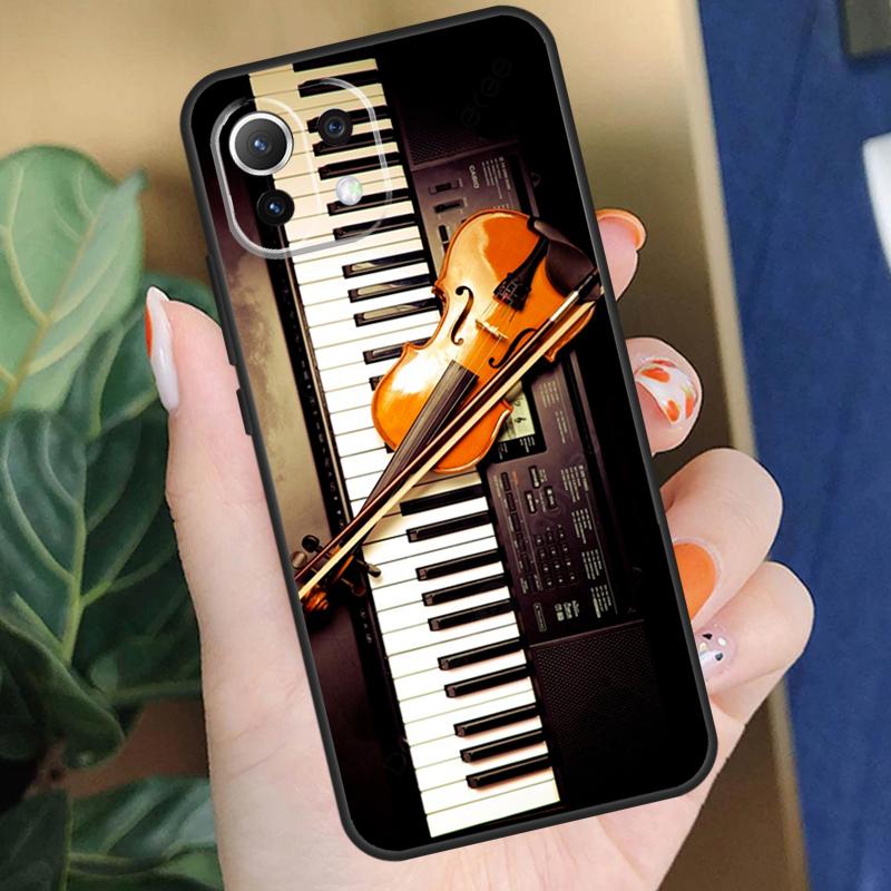 Violin Piano Case For Xiaomi 15 14 Ultra 13T 14T 15T Pro 17 Pro Max POCO F8 F7 F5 F6 X5 X6 X7 Pro Coque