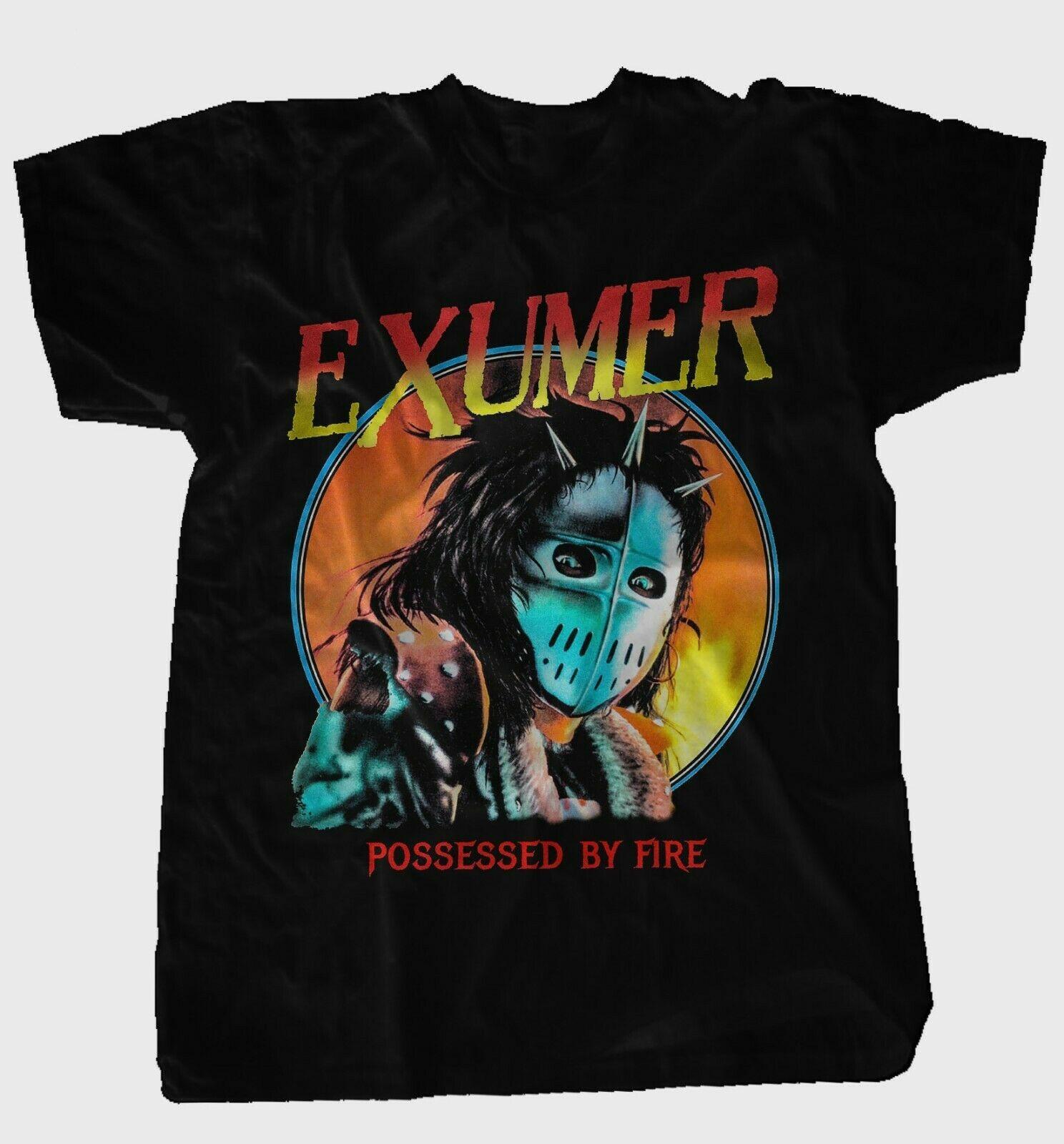 NEW EXUMER - Possessed by Fire Heavy Cotton Black T Shirt For Men UR598 XXXL