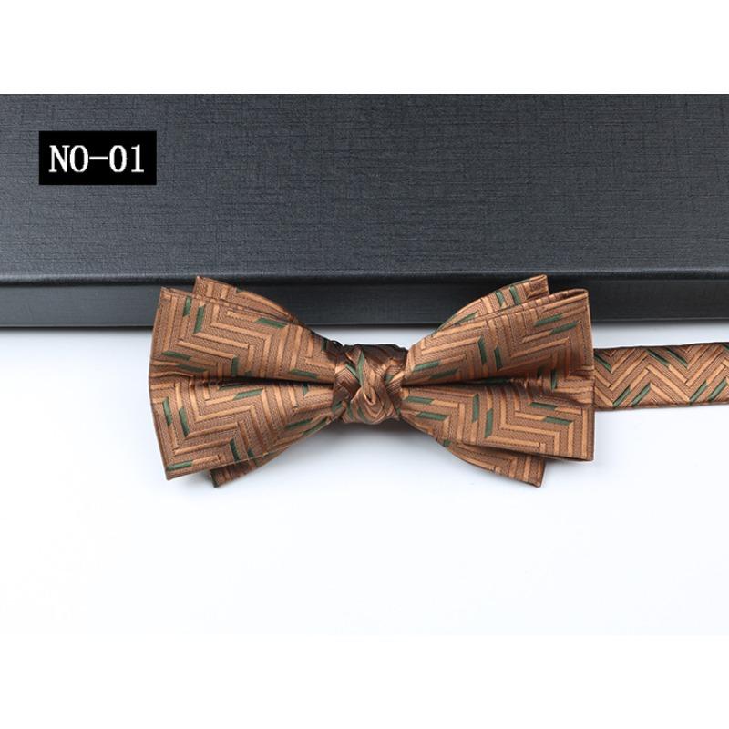 Business Bow Tie Men'S Shirt Suit Gentleman Pattern High-End Wedding Hosting Banquet Bow