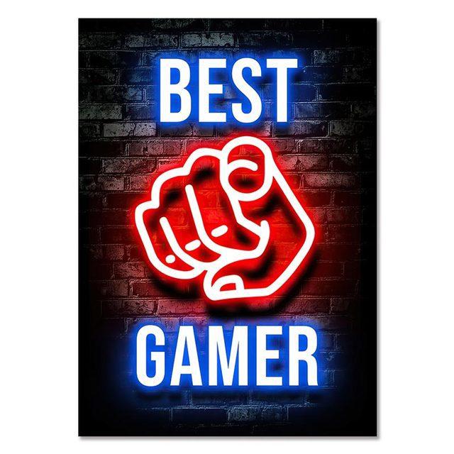 Gaming Room Decoration Poster Wall Art Video Game Canvas Painting Playroom Decor Picture for Gamer Boy Bedroom Prints Decor