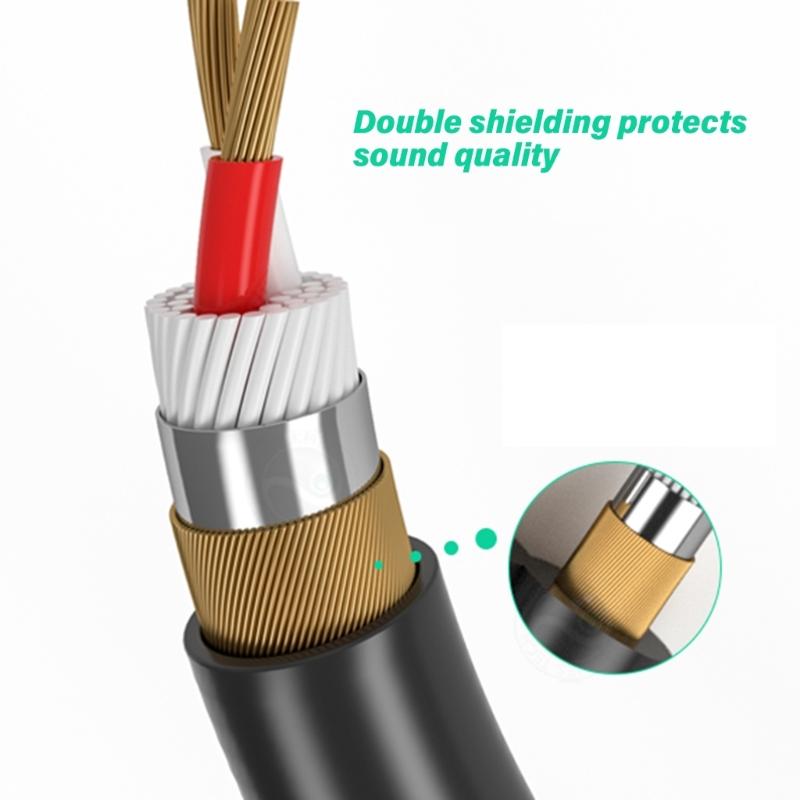 Professional 1/4Inch Male To 2RCA Male Stereo Y Splitter Cable 6.35 To 2RCA Connection Cord Wire 50cm To 10m