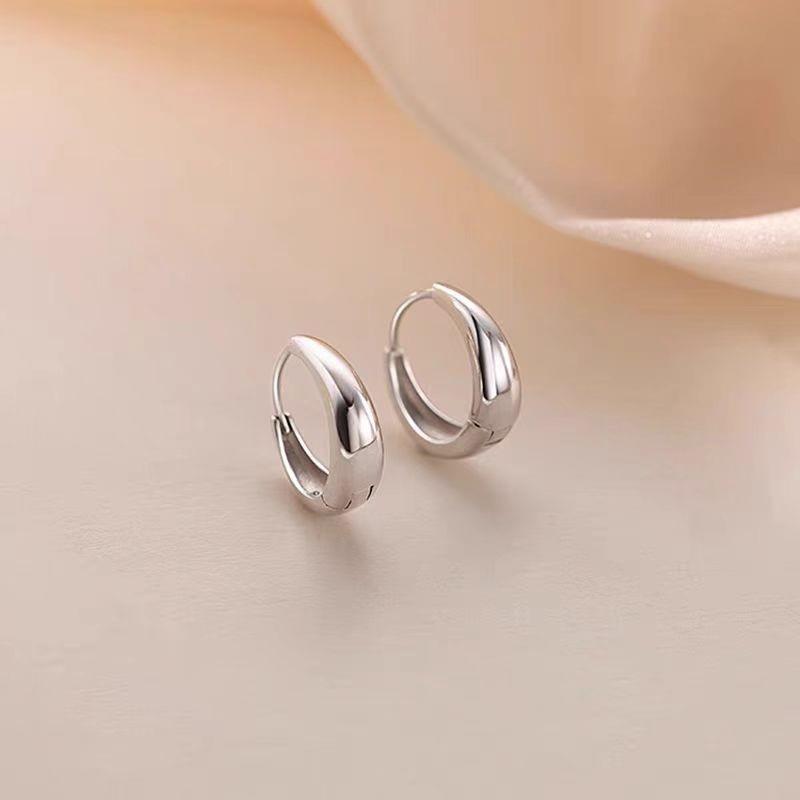925 Sterling Silver Hoop Earrings: 2025 Modern Niche Design - Elegant & Luxurious for Women