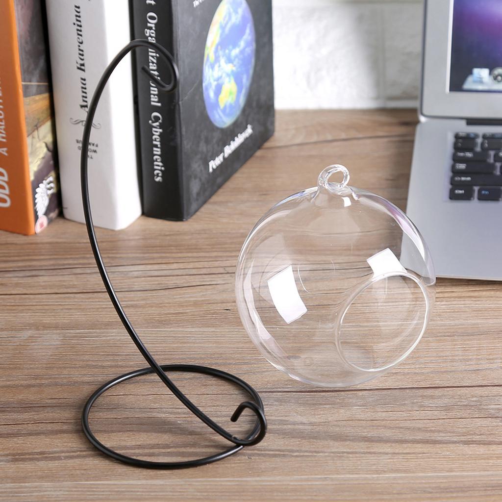 Hanging Glass Vase Large Terrarium with Frame for Air Plants Succulent Planters