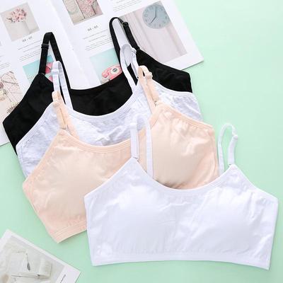 Camisola de Algodón Puro Ajustable con Copa Fija para Estudiantes de Secundaria