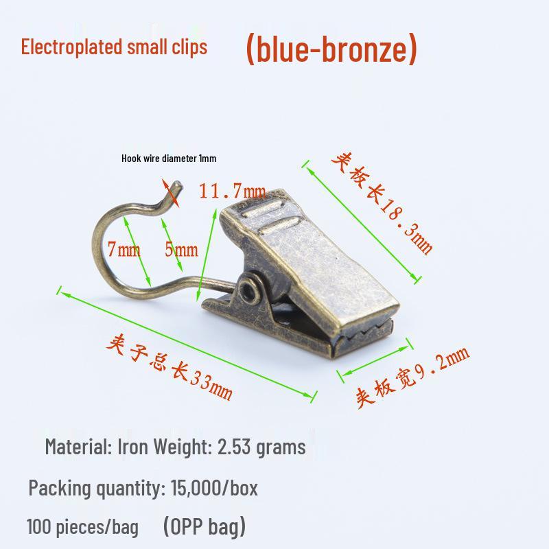 Heavy-Duty Stainless Steel Curtain Clip Hooks