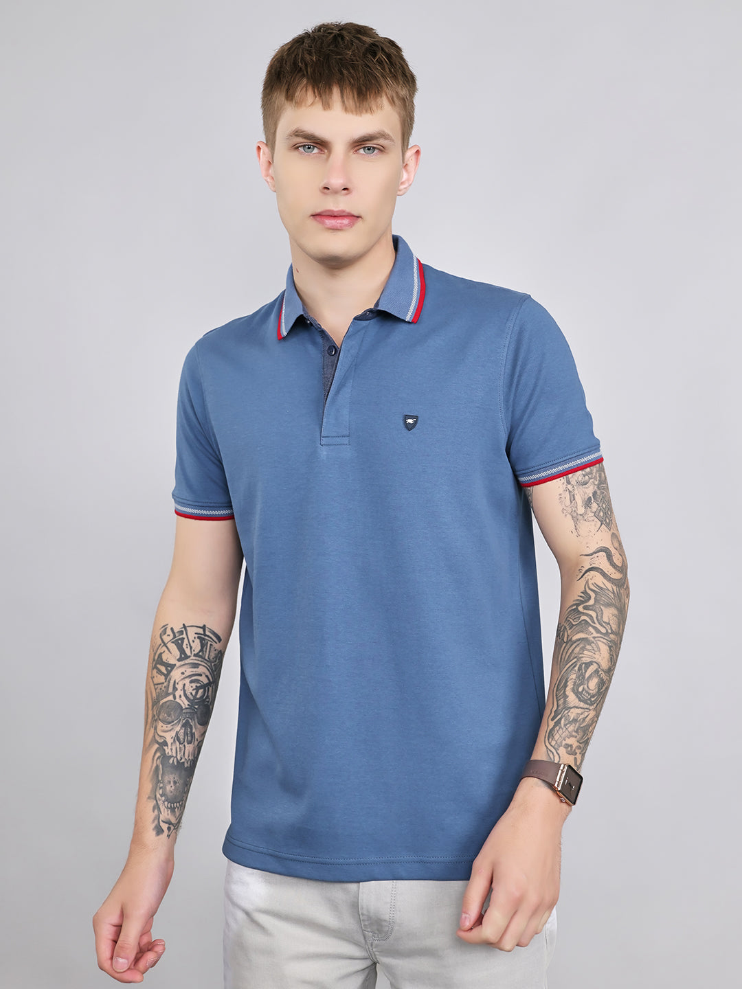 Monte Carlo Men Smart Fit Blue Tshirt S