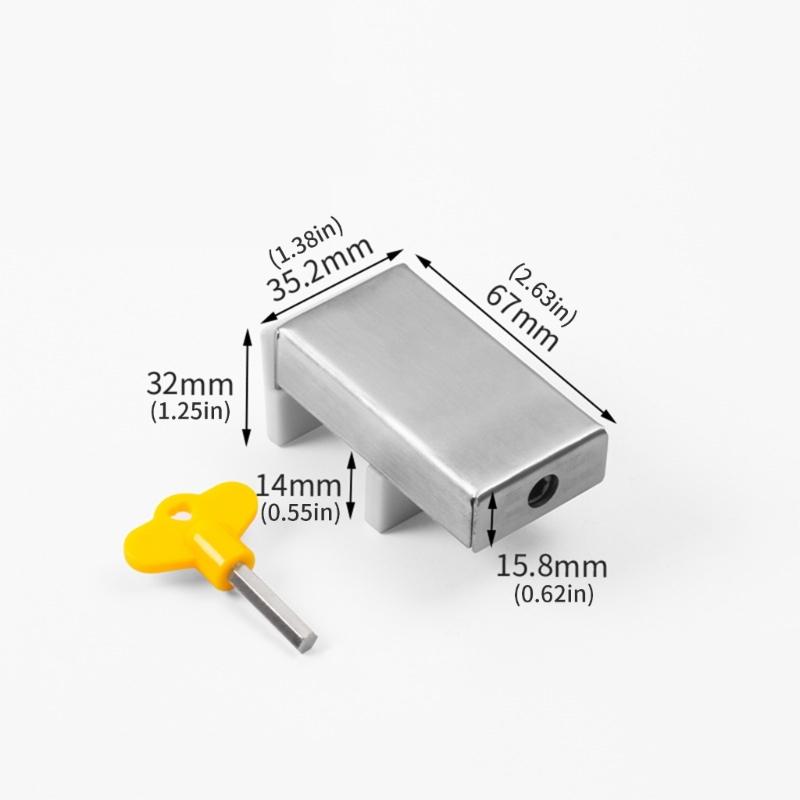 Aluminum Alloys Window Restrictor Safety Sliding Window Stopper Home Security Lock For Sliding Casement Window