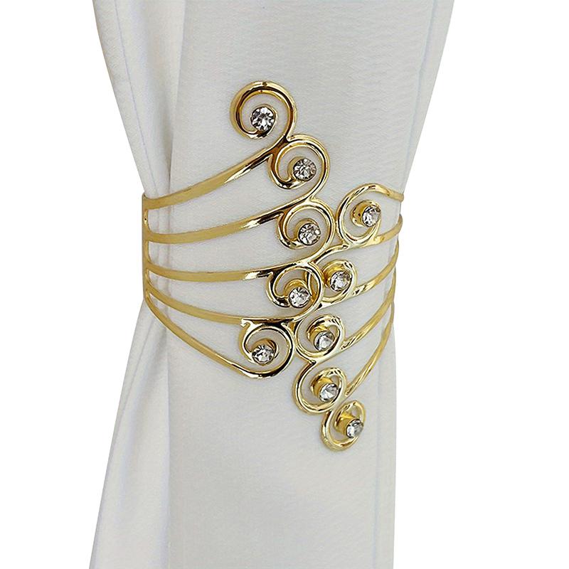 

1/2 шт. Зажимы для фиксации штор Блестящие подхваты для штор Роскошный домашний декор Художественные крючки для штор Изысканный золотой/серебряный 1PC золотой